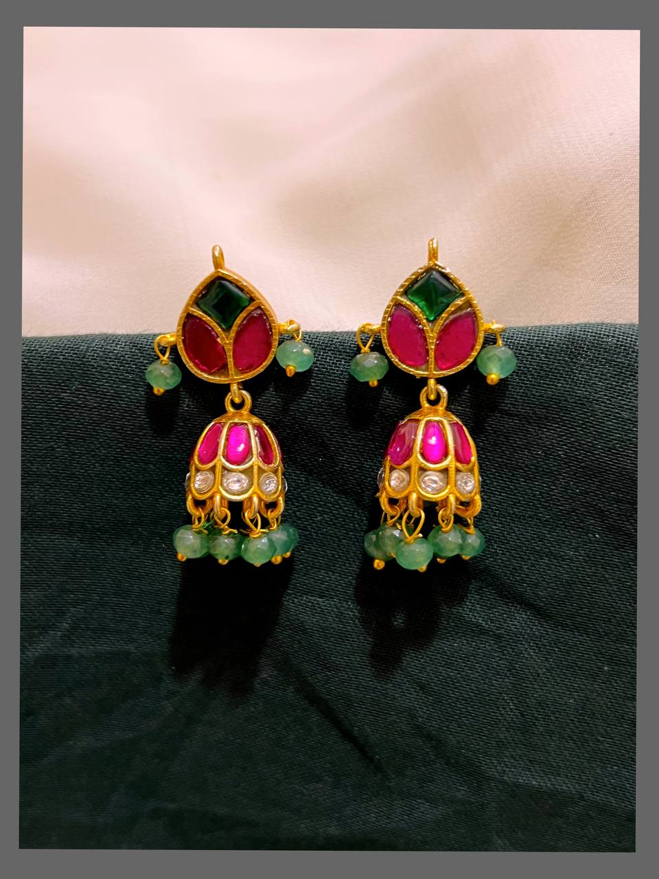 Beautiful Dew Drop Earring in Kundan - KE00377