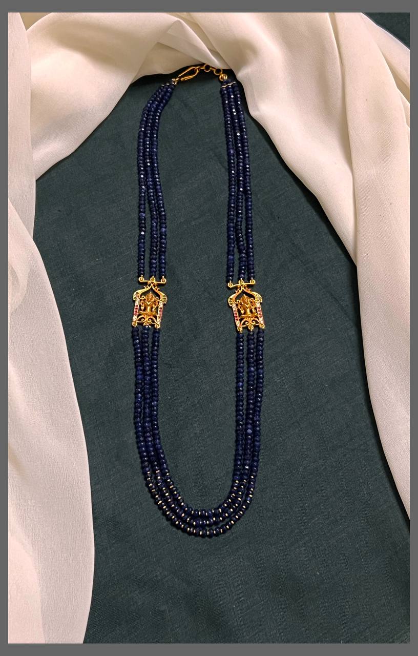 Crystal Beads Haram with Lord Side Pendants - PB00352