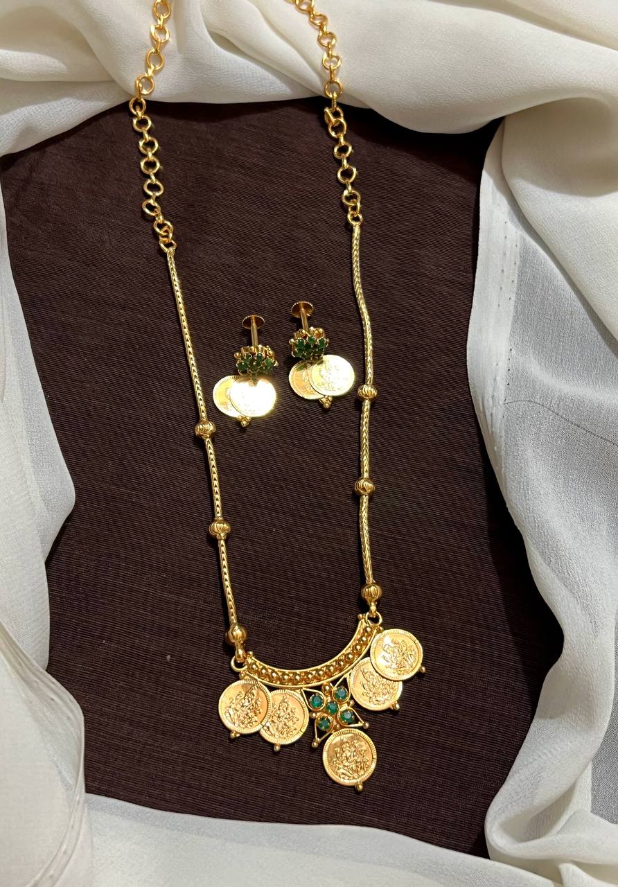 Micro Gold polish Cute Kasu Necklace - NN00963