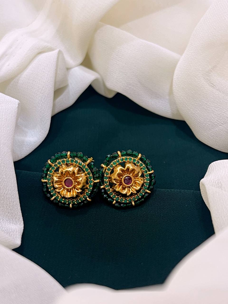 Emerald  Nakshi Earring - NE084