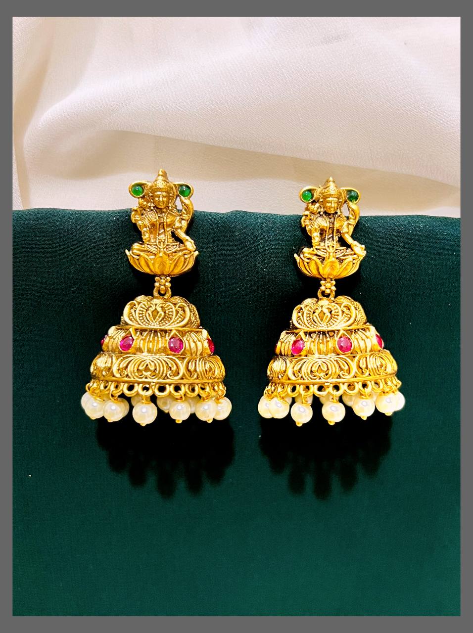 Beautiful Lakshmi Jhumki In Nakshi - NE00473
