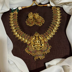 Kaasu Necklace With Grand Lakshmi Pendant - NN00205