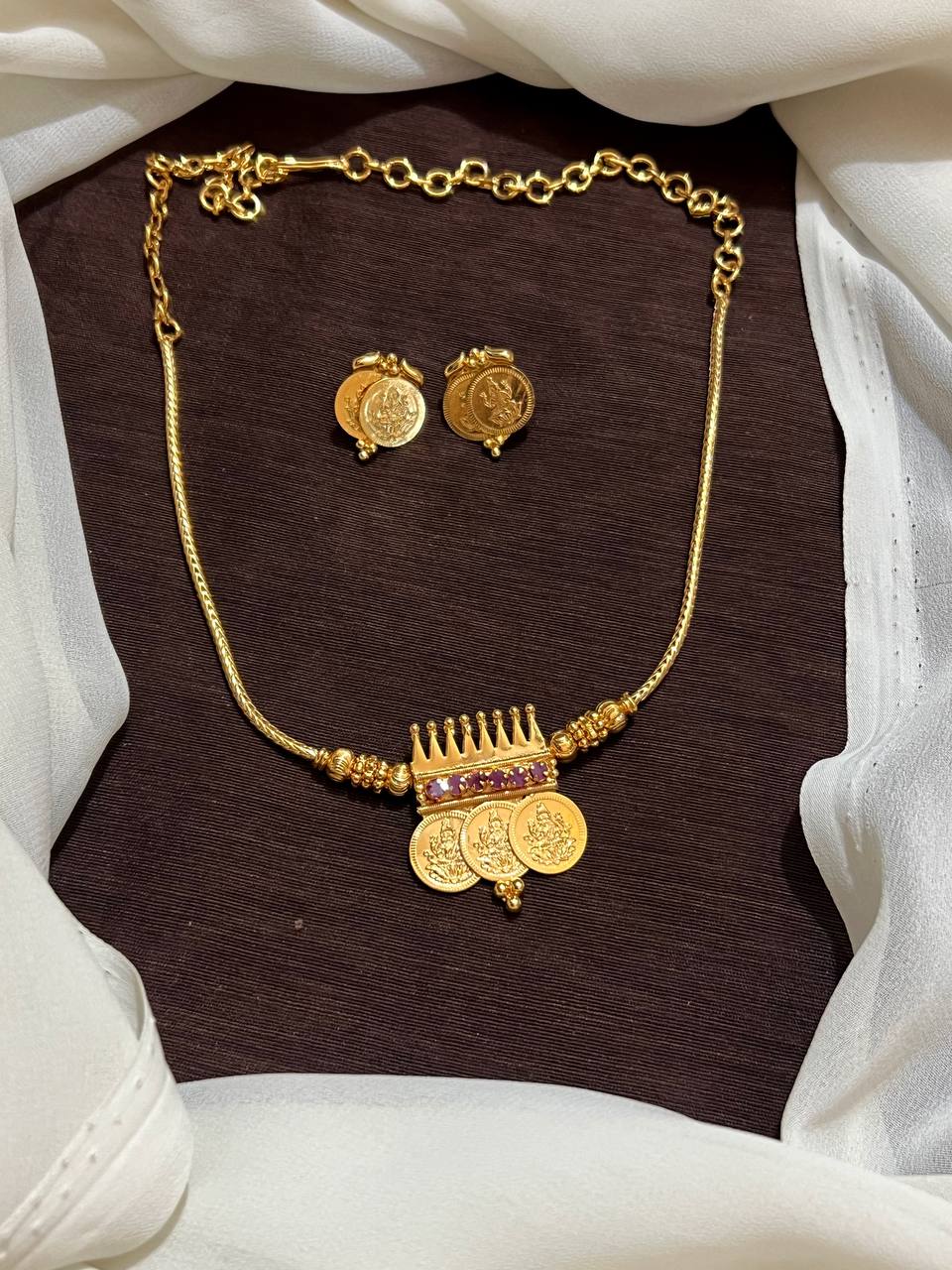 Small Kaasu Necklace in Micro Gold Polish - NN00968