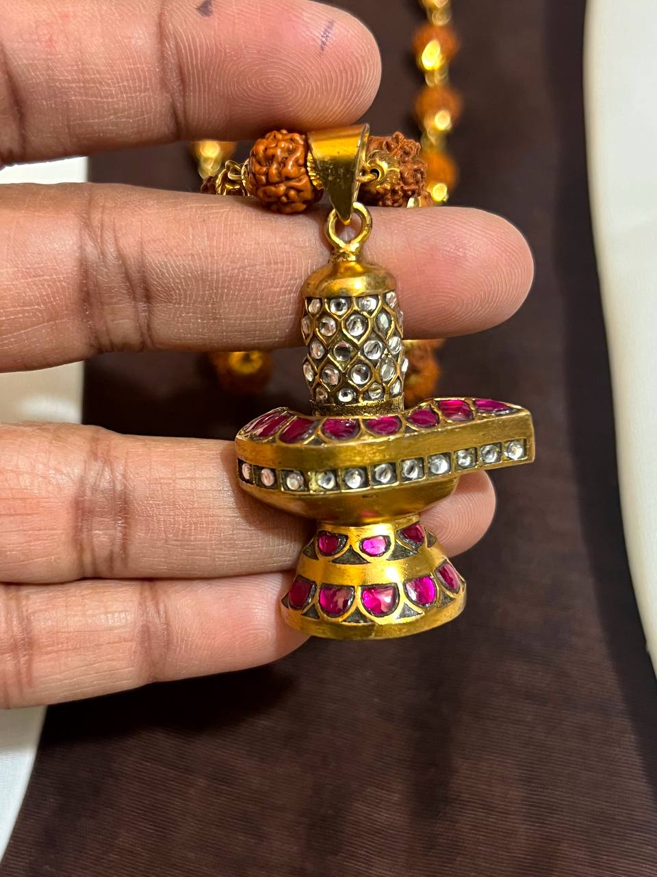 Rudraksha With Jadau Shivalinga Pendant - PB00628