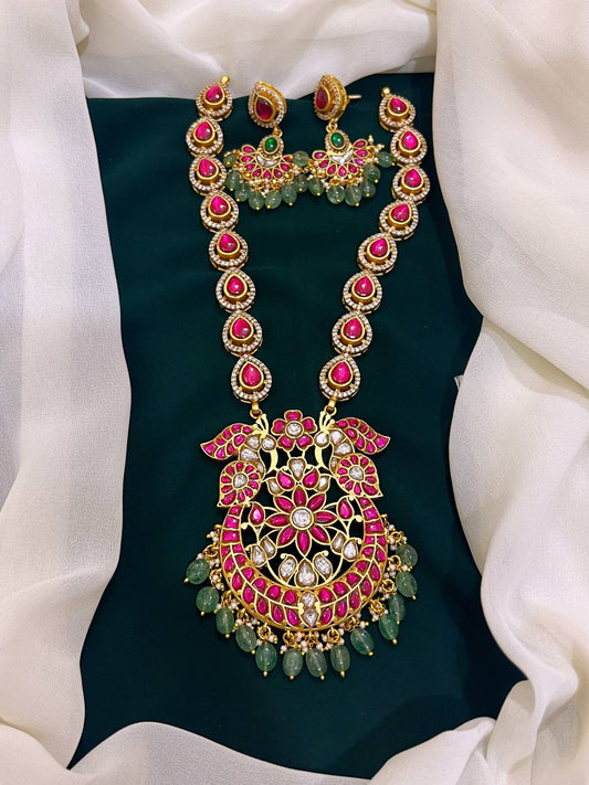 Chand Bali Jadau Necklace with Earrings -KN0076