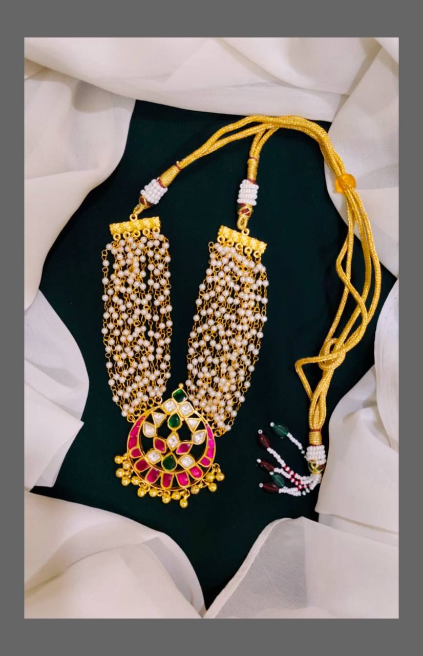 Jadau Kundan Pearl Neckpeice - KN00181
