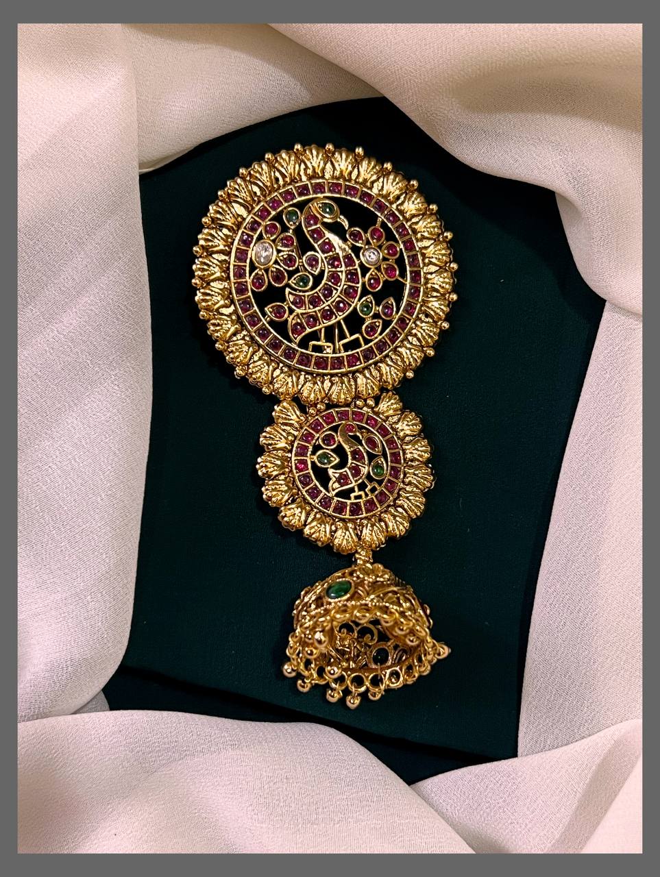 Ruby Peacock Jada Billa In Nakshi - HA0073