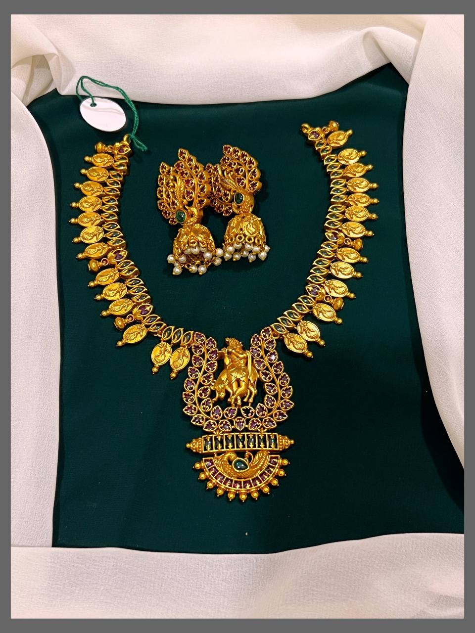 Beautiful Krishna Necklace In Nakshi - NN00277