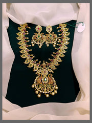 Beautiful Stone Mango Necklace In Nakshi - NN00293