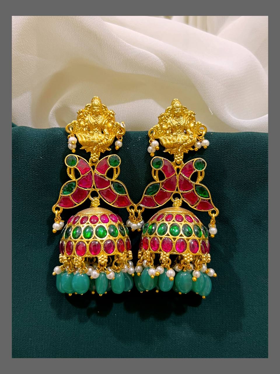 Beautiful Lakshmi Jhumki In Kundan - KE00466