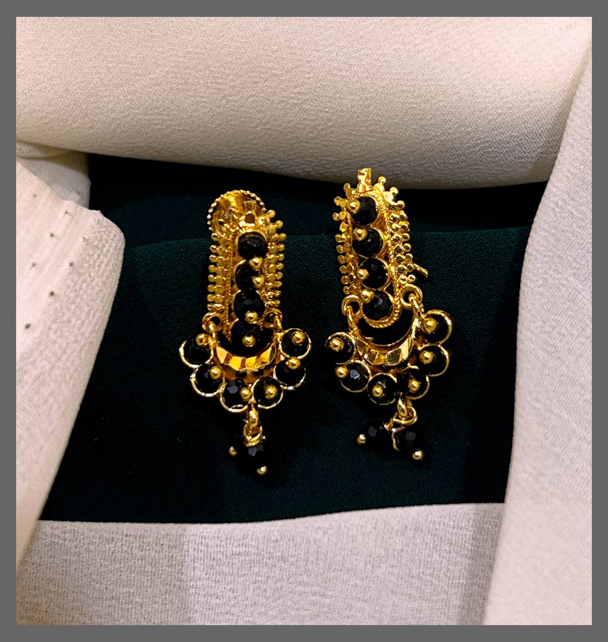 Pearl Earring In Nakshi - NE00446