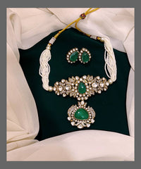 Victorian Necklace With Pearls - VN00114