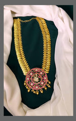 Kasu Haram With Flower Kundan Pendent - KH00275