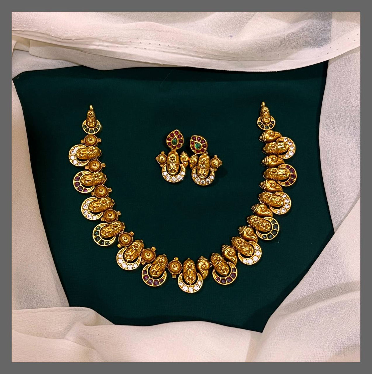 Lovely Venkateshwara Necklace in Nakshi - NN00420