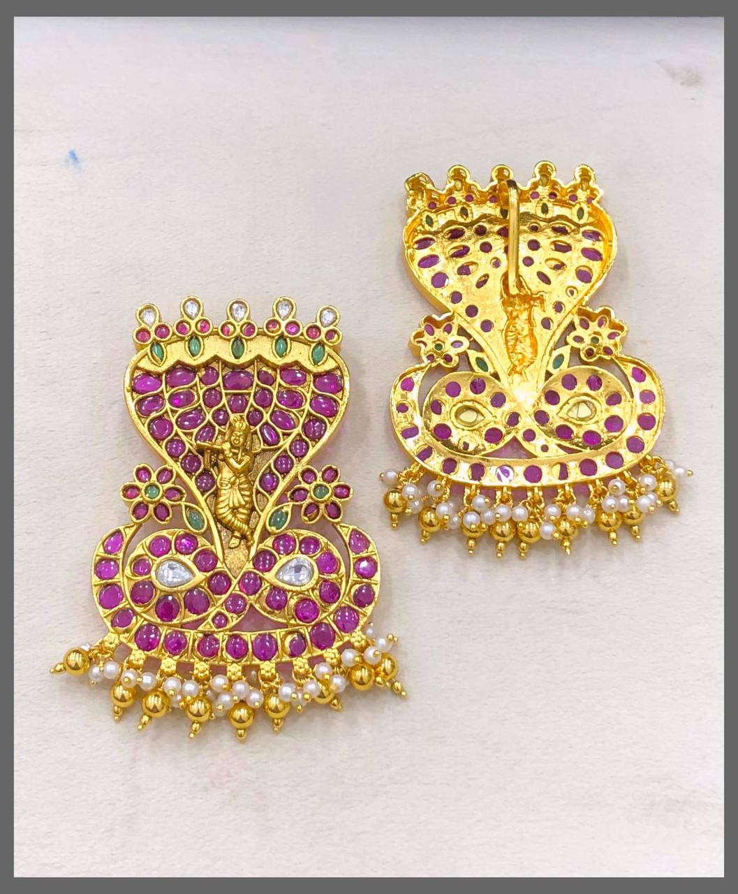 Lord Krishna Pendent in Nakshi -  NP0058