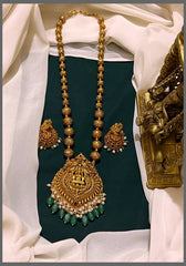 Gold Pearl Lakshmi Haram In Nkashi - PB00160