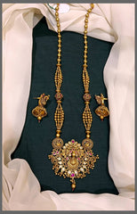 Antique Gold pearl with Peacock Pendent -  PB00234