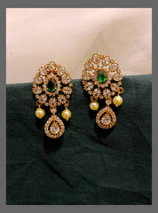 White and Green Stone with Small Hanging Erraing in Victorian - VE00181