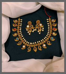 Multi Mango Necklace in Nakshi - NN00545