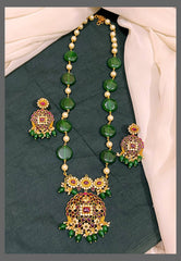 Emerald Pearl Haram With Pendant - PB00325