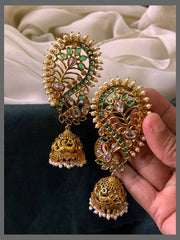 Peacock Ear Cuff in Nakshi - NE00562