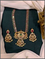 Peacock Pendant with Ruby Necklace - NN00648