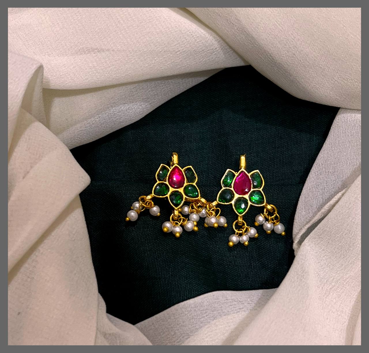 Lotus Bugadi With Pearls - BU00144