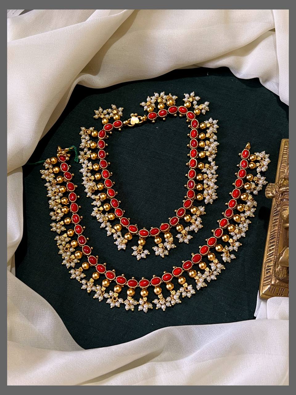Beautiful Rich Pearl Payal in Kundan - PY001