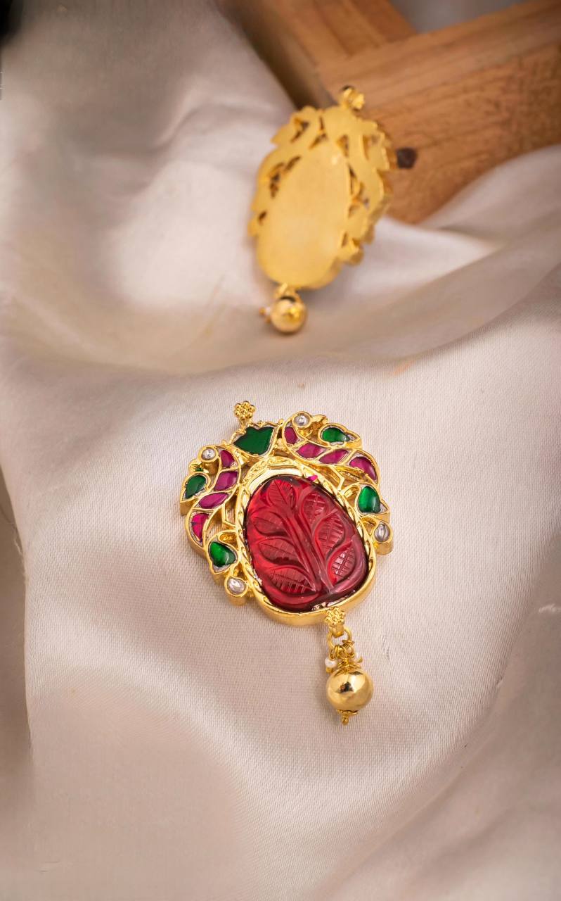 Peacock Kundan Pendent - KP00162