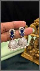 Beautiful white Stone Jhumki Diamond Earring -DE0018
