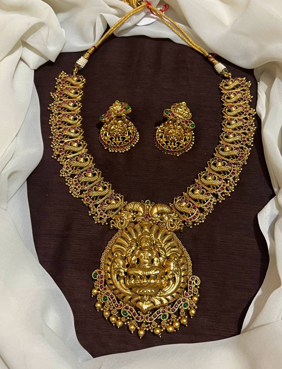 Nakshi Lakshmi Broad Pattern Necklace - NH00189