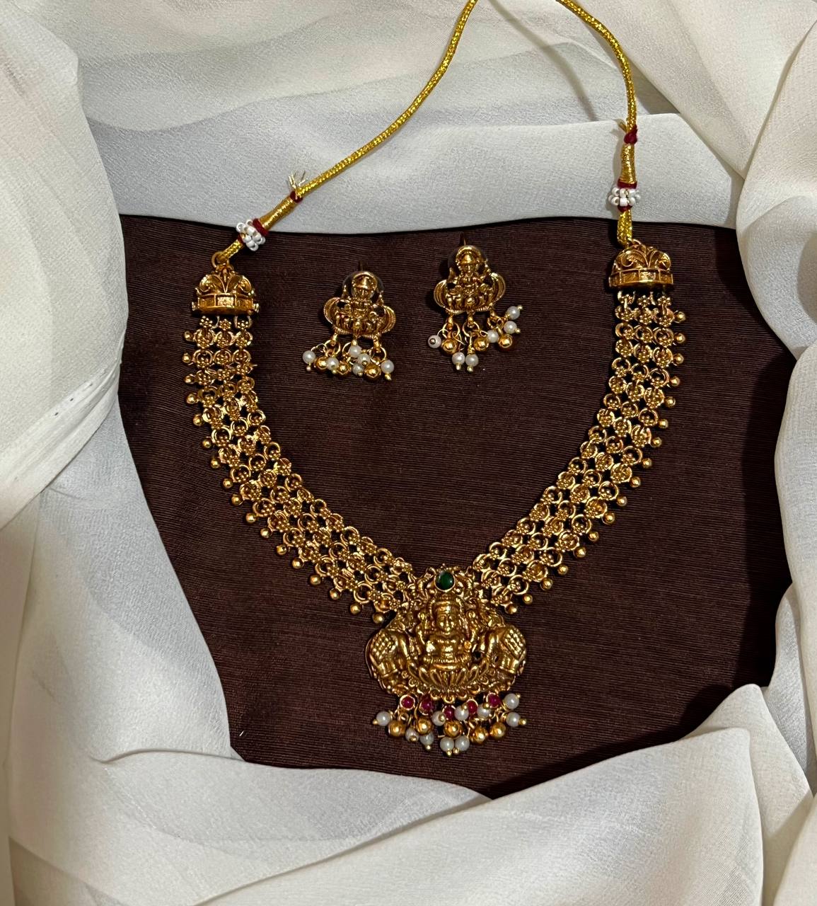 Antique Neckalce with Lakshmi Pendant  - NN0009