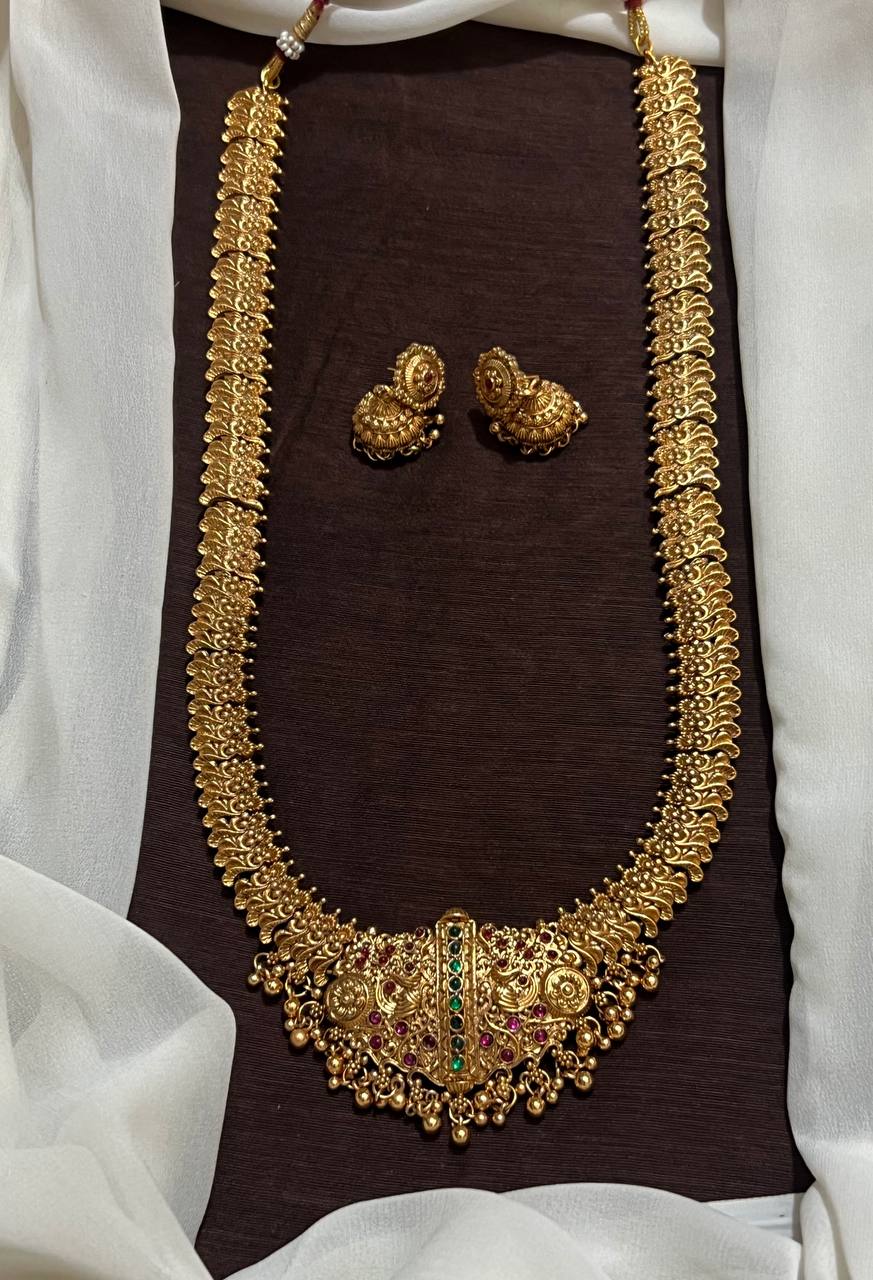 Antique Long Haram in Gold Replica Design - NH0003