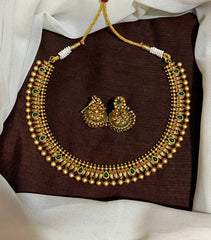 Nakshi Traditional Necklace With Jhumkis -NN0006