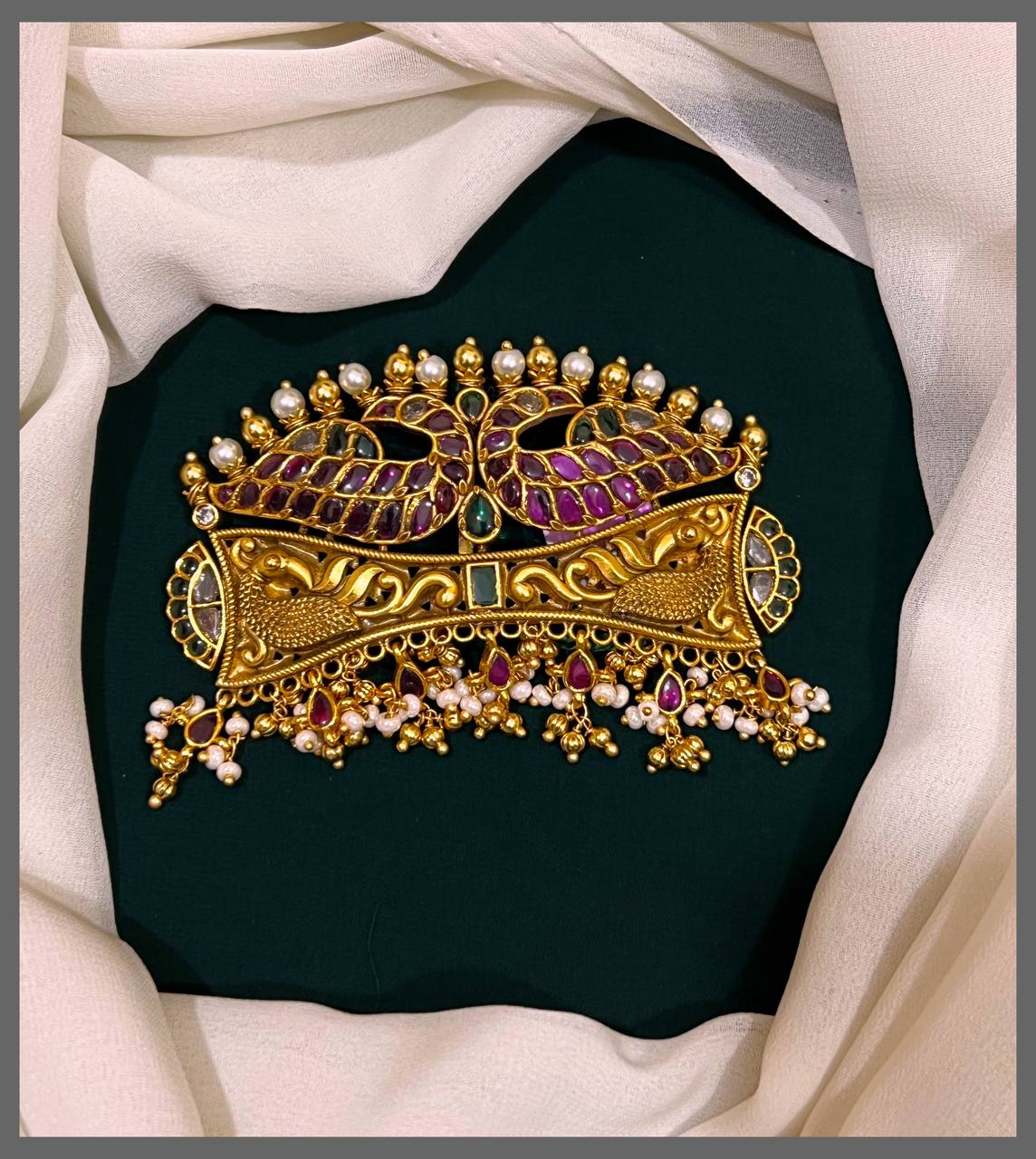 Beautiful Double Peacock Hair Accessories - HA0046
