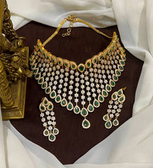 Daimond Replica heavy Choker With Earrings - DN0098