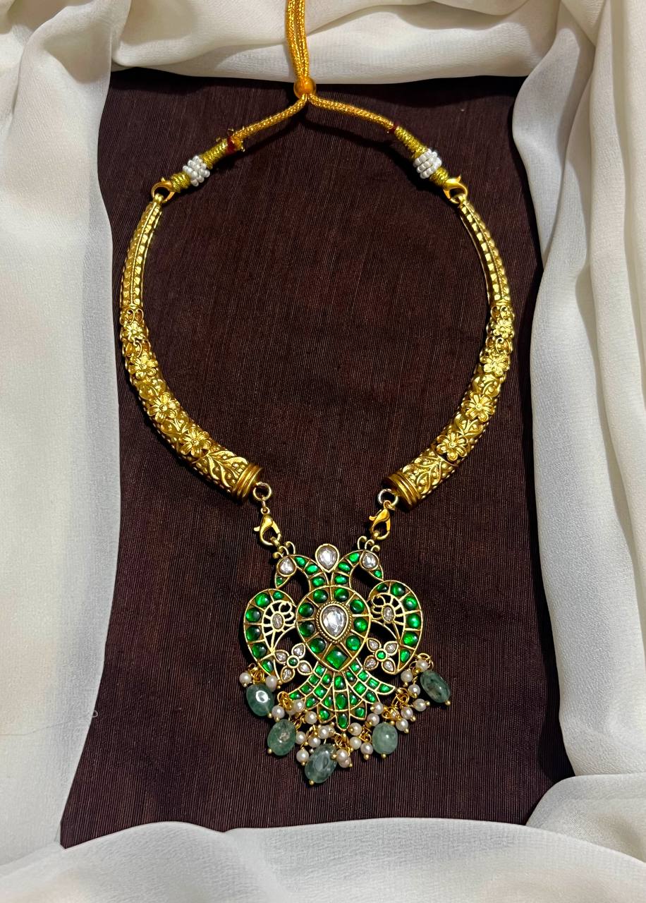 Double Sided Gandaberunda Detachable Pendant With Kante Set - KN00268