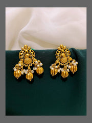 Peacock Earrings In Nakshi - NE00477