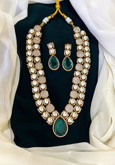 Elegant Victorian Emerald Haram and Earring - VH0041