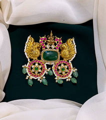 Peacock Pendent in Kundan - KP0093