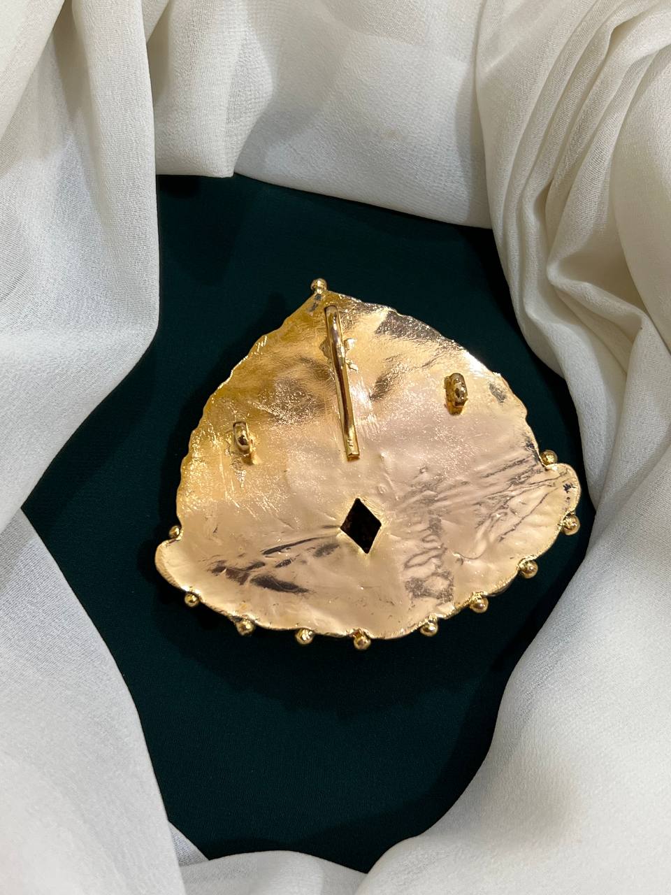 Silver Replica Lakshmi Pendent In Kundan - KP00105