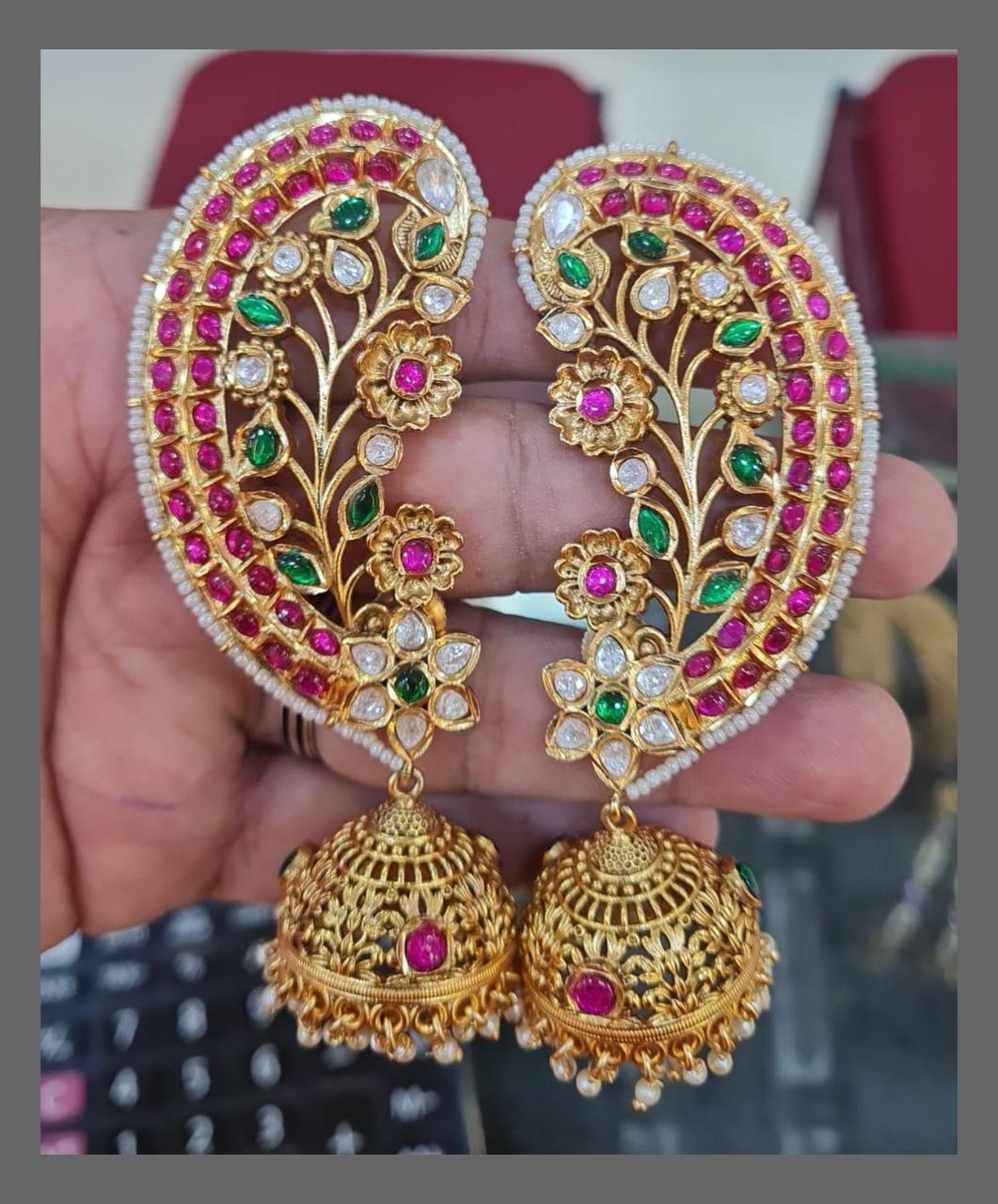 Jadau Nakshi Earcuffs - KE00245
