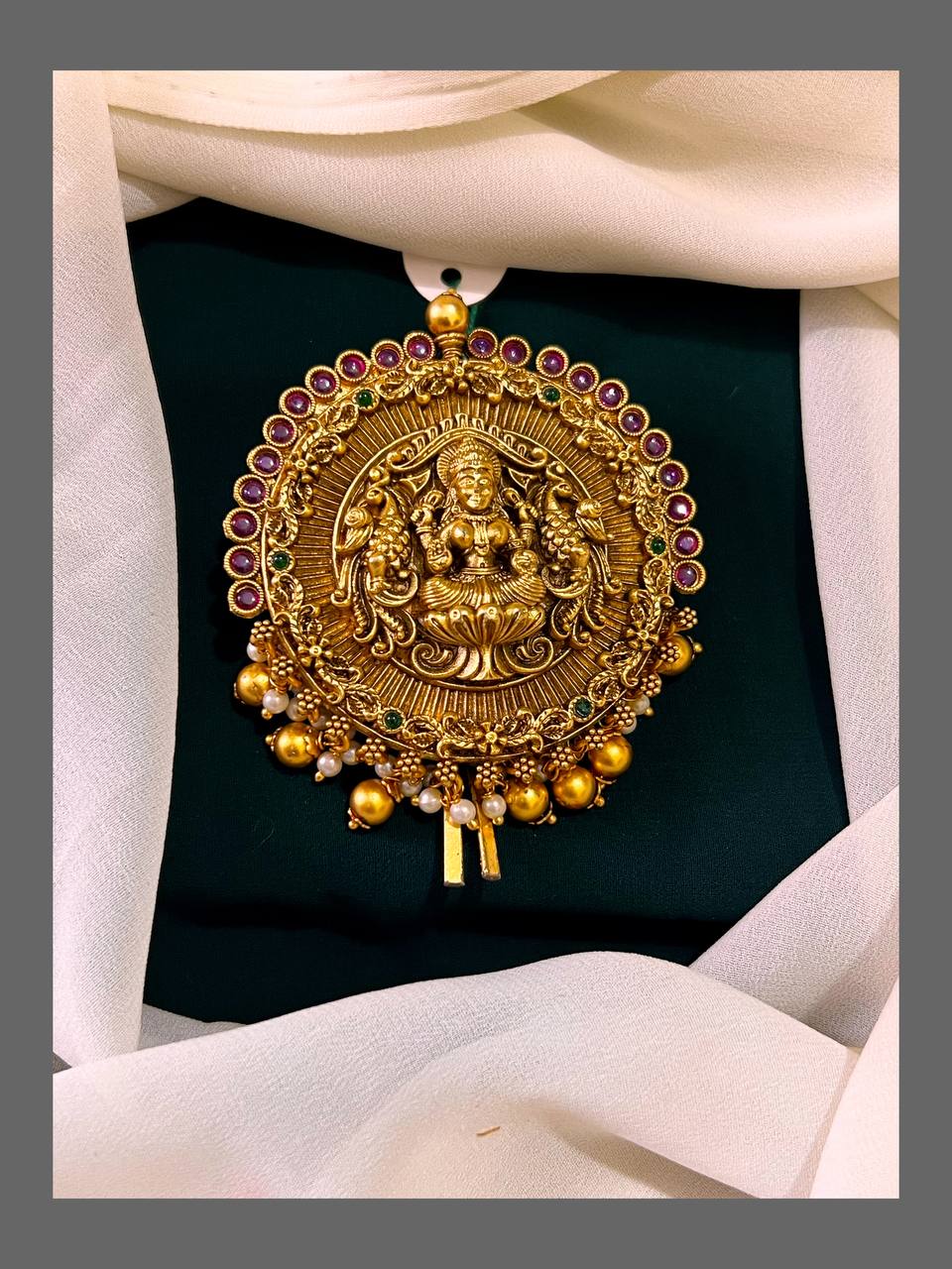 Beautiful  Lakshmi Jada Billa With Pearls - HA0058