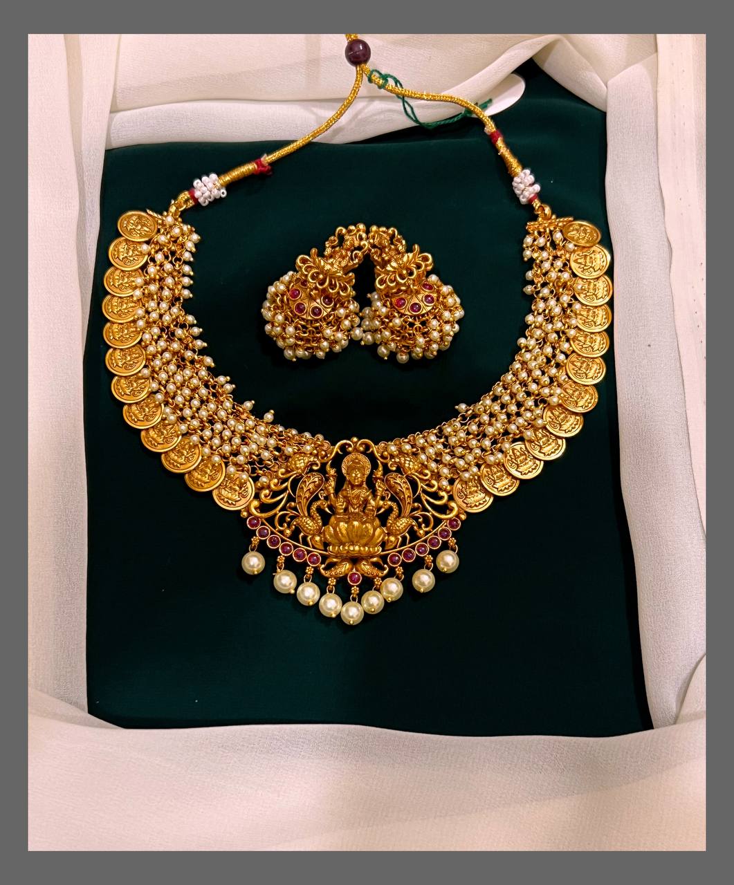 Beautiful Kasu Lakshmi Necklace In Nakshi - NN00303