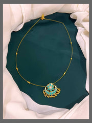 Invisible Chain With ChandBali Pendent - KN00454