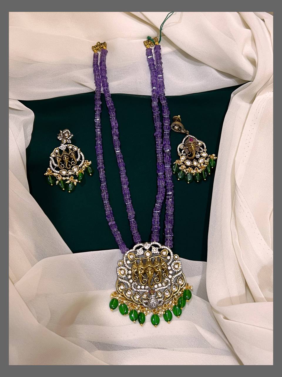 Double Layer Purple Beads Haram - PB00109