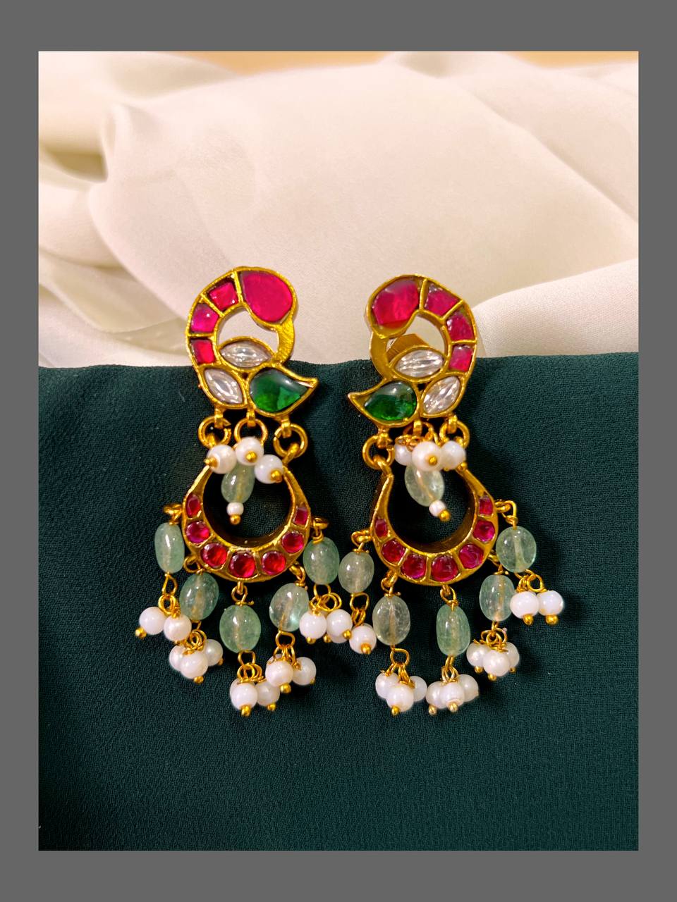 Beautiful  Chandbali Kundan Earring - KE00479