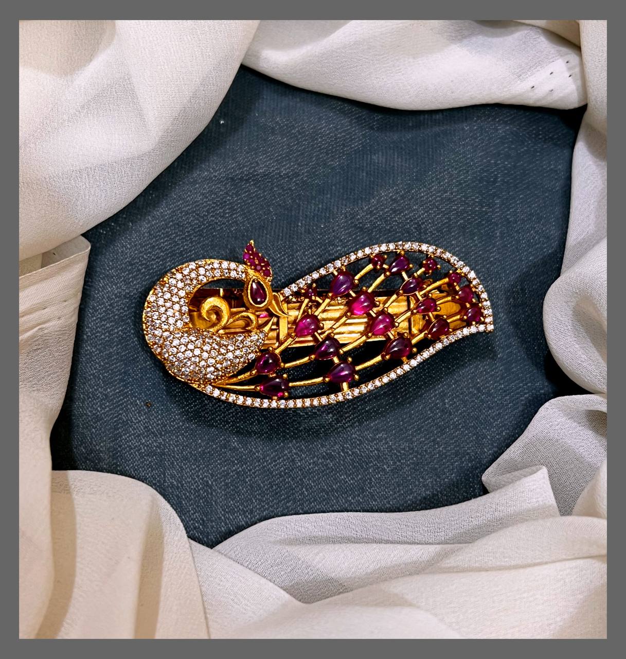 Peacock Hair Clip - HA00125