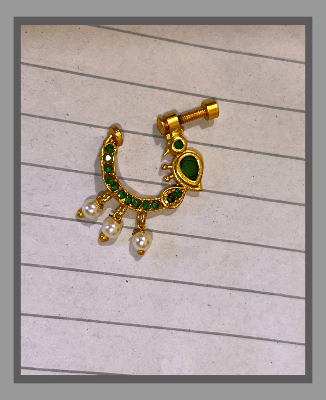 Emerald Nose Ring - NR0057