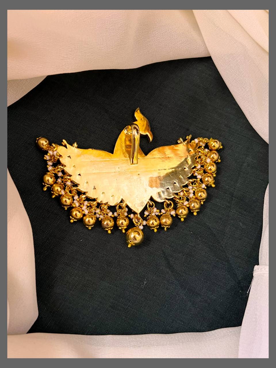 Peacock Kundan Pendant - KP00174